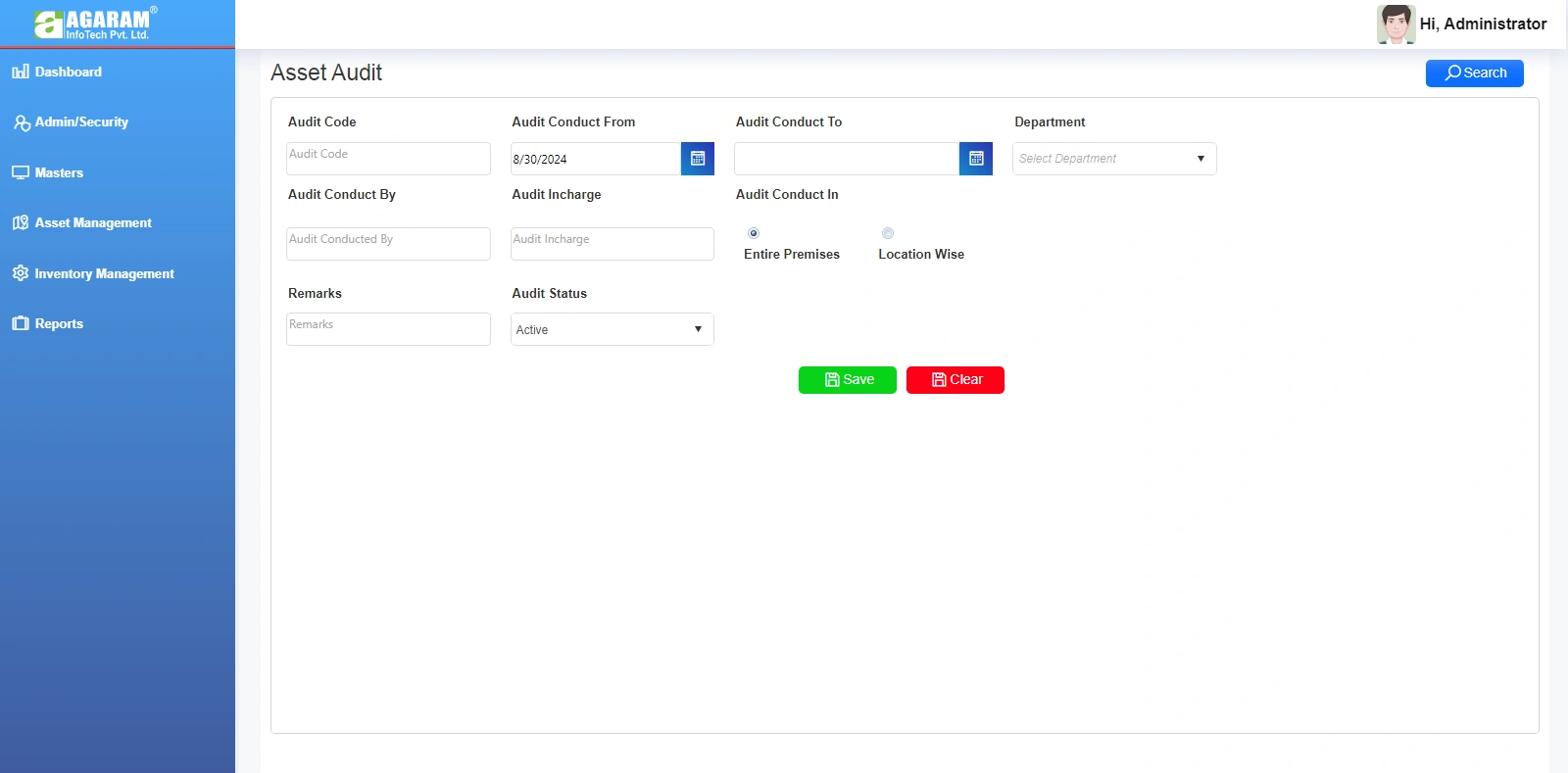Asset Audit in asset software